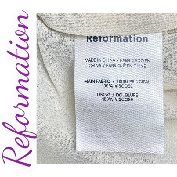 NWT REFORMATION Cammi Ruffle Smocked Mini Dress In Corsica Blue Floral Print, 8 - Picture 5 of 6